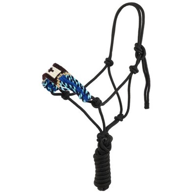 Showman Cross Cowboy Knot Halter w/ Wool Nose & Lead