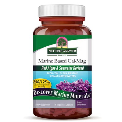 2 X Nature's Answer Plant Based Cal-Mag -- 120 Vegetarian Capsules
