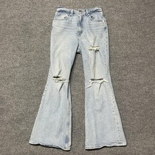 Levi's 70s High Flare Jeans Womens 28 Light Wash High Rise Distressed 28x28