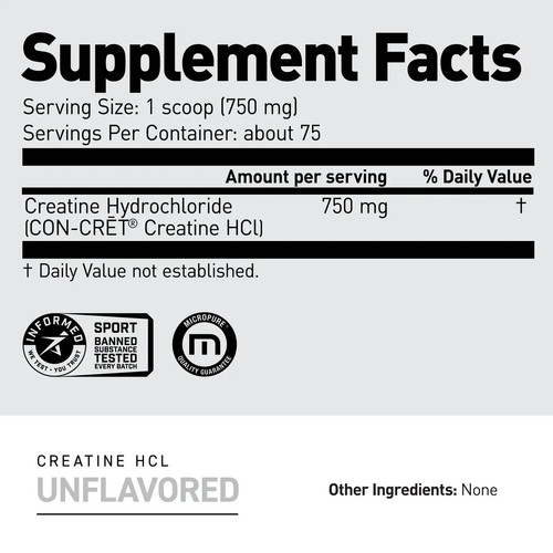 Kaged Creatin HCl Pulver 75 Portionen | Ultrareine, schnell einziehende Formel - Bild 2 von 5