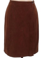 Ralph Lauren Purple Label Size 8 Brown Leather Skirt