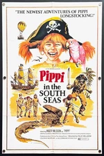 Pippi in the South Seas (1974) 1SH Movie Poster – Fine **Pippi Longstocking**