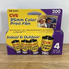 CVS 35mm Color Print Film 400 Speed- 96 Exp Expired 04-2011 NIB Four Pack