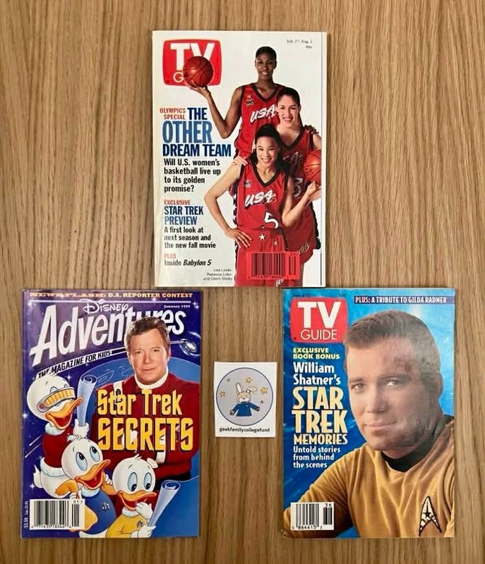 Star Trek Secrets, Memories, TV Guide, Disney Adventures, 3 issue set, used
