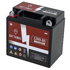 12N9-BS Gel Motorcycle Battery, 12V9Ah Non-Spillable Maintenance-Free Power