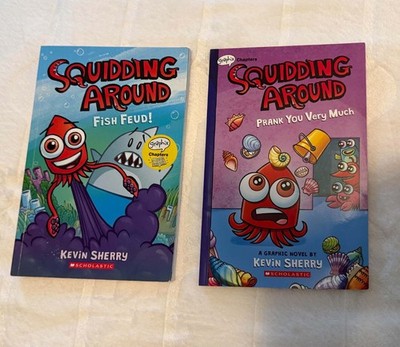 Signed Kevin Sherry Squidding Around Fish Feud & Prank You Very Much HC Set NEW
