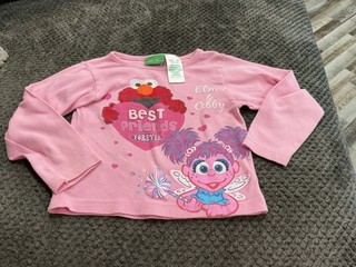 Vintage Sesame Street Elmo & Abby Long Sleeve Shirt Child Size 3T Y2K