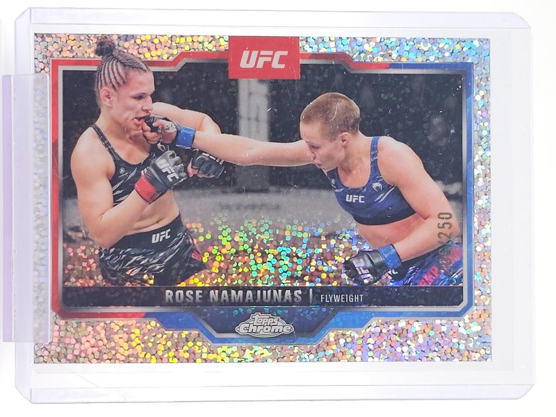 ROSE NAMAJUNAS 2025 TOPPS CHROME UFC SPECKLE REFRACTOR /250 #89 FLYWEIGHT Q7183