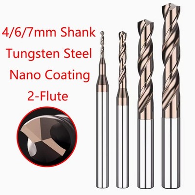 2-Flute Carbide Extended Drill Bit 0.5mm-7mm Twist Drill Bit for Stainless Steel
