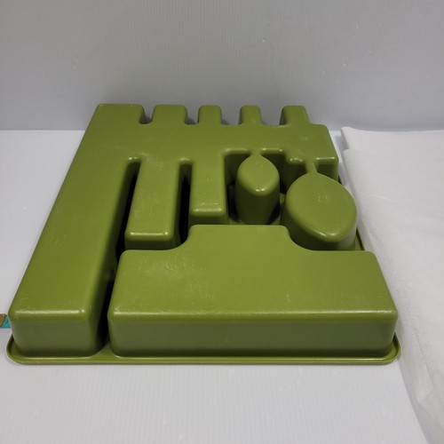 VTG Rubbermaid Avocado Green Flatware Silverware Drawer Organizer MCM #2922 - Picture 11 of 17