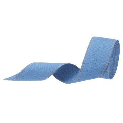 Rubans en tissu denim 1,6 pouce, ruban en jean nœud denim 3 yards, bleu marine 40 mm - Photo 1/4