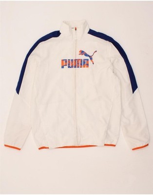 Puma Jungen Graphic Trainingsanzug Oberteil Jacke 15-16 Jahre weiß Colourblock CL56