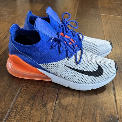 Nike Air Max 270 Flynit Racer Blue Crimson Shoes Men s Size 12 AO1023-101