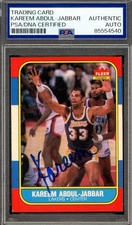 Kareem Abdul Jabbar PSA DNA Signed 1986 Fleer Autograph