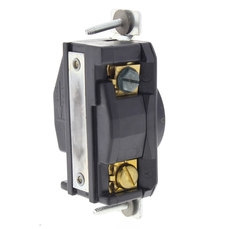 Arrow Hart Black Single Industrial Locking Receptacle 20A 600V NEMA 9-20 CWL920R - Image 4 of 4