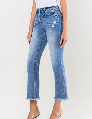 Vervet By Flying Monkey Can't Crop This Feeling Kick Flare Jean Lt Wash