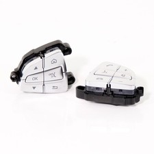 Original Mercedes-Benz Chrom Lenkradtasten Silver Shadow NEU