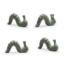 SPI Home Cast Iron Caterpillars Yard Art - Set of 4 Verdigris Finish Metal