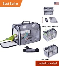 Durable Portable Parrot Travel Carrier with Ventilated Design - Easy to Clean