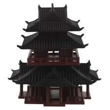 Miniature Pagoda Statue: Chinese Zen Asian Decor - Micro Landscape Pavilion