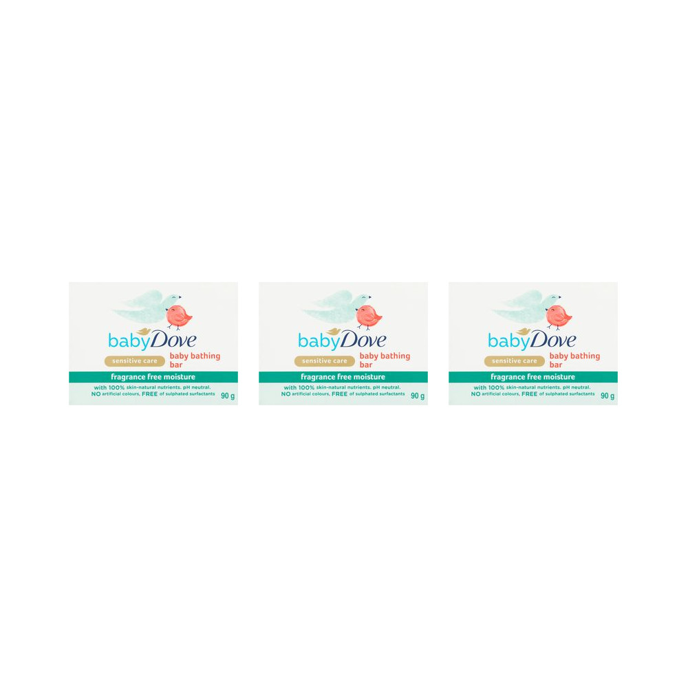 6 x Dove Sensitive Hypoallergenic Care Baby Bar Soap Fragrance Free 90g - Image 6