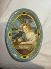 (B) Vintage 1973 Small Oval Coca-Cola Advertisement Tip Tray