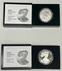 2021 + 2022 American Eagle One Ounce Silver Uncirculated Burnished Coin BOX COA