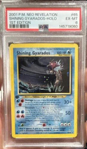 Pokémon Neo Revelation Shining Gyarados 1st Edition Holo Secret Rare PSA 6 65/64