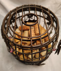 Rustic Metal Brown Cork Collector With Corks Home Decor — photo 8