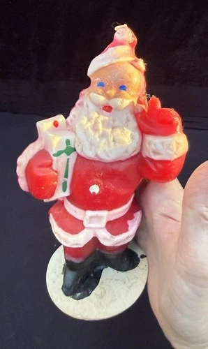 Vintage 1950’s Gurley Christmas Holiday Santa Candle Large 8" -S1 video thumbnail