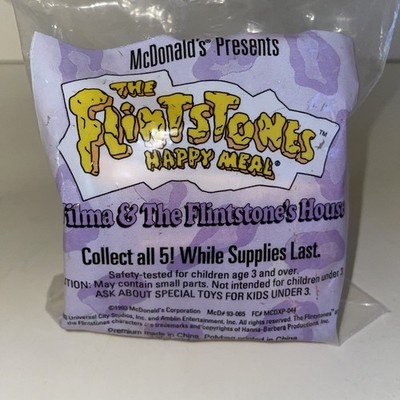 Vintage 1990s McDonald's HAPPY MEAL THE FLINTSTONES ''FRED & BEDROCK BOWL-O-RAMA''