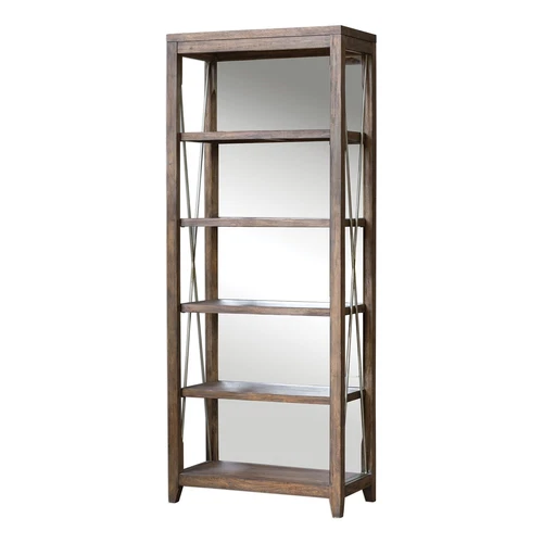 Uttermost Delancey Weathered Oak Etagere - Picture 1 of 1
