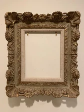 Incredible Carved French Baroque Rococo Style 11.5x9 Picture Frame Very Ornate