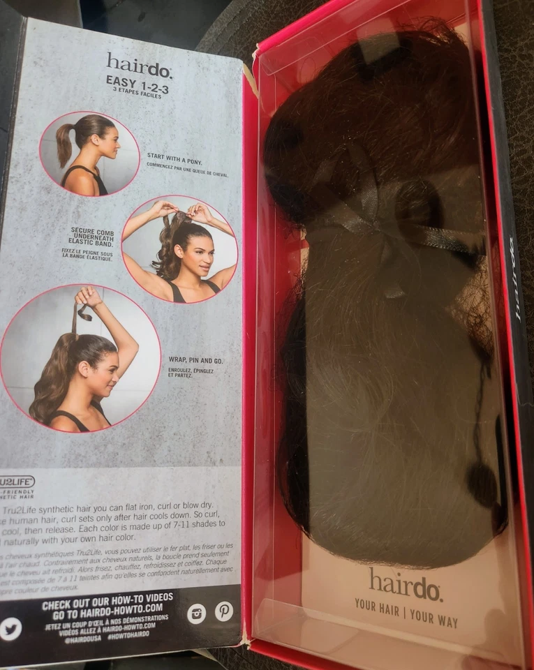 Poni envolvente de 23 pulgadas de largo Hairdo - chocolate oscuro - marrón medio R6 Foto 4 de 4