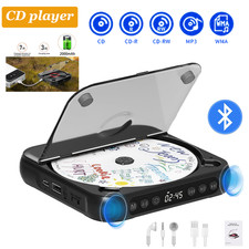 Portable CD Player Bluetooth Speaker Rechargeable Stereo Player for Travel New