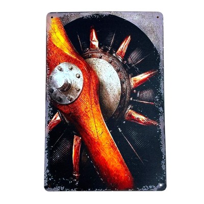 Propeller plane metal sign 20x30 cm retro advertising sign decoration Aeroplane wings