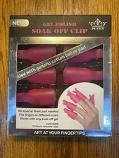 10Pcs Plastic Acrylic Nail Art Soak Off Clip Cap UV Gel Polish Remover Wrap Nail