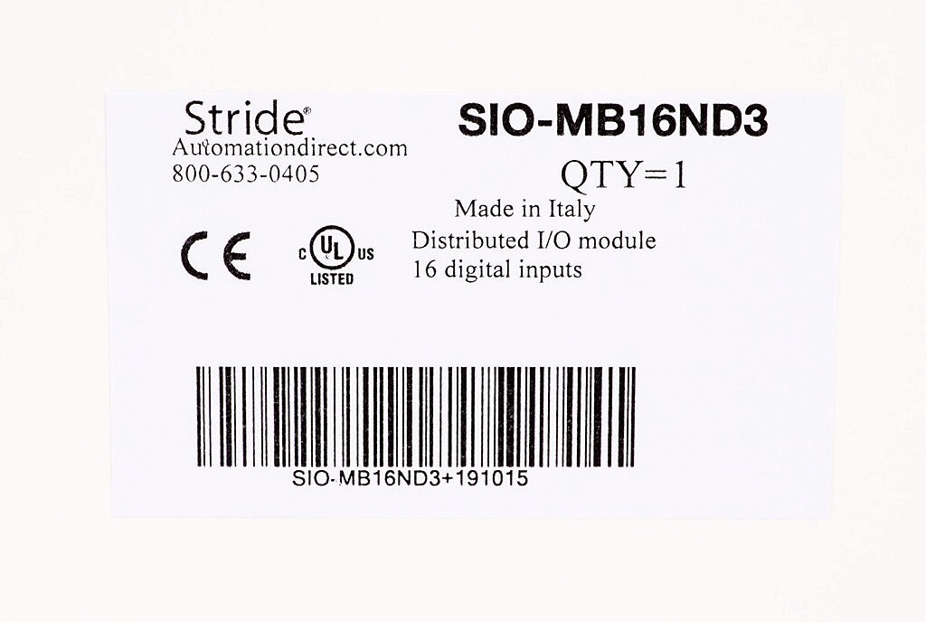 SIO-MB16ND3 STRIDE discrete input module, 16-point, 12-24 VDC