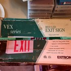 Exitronix VEX Series Red LED Exit Sign, Plastic, Universal, 120/277VAC, BP — photo 1
