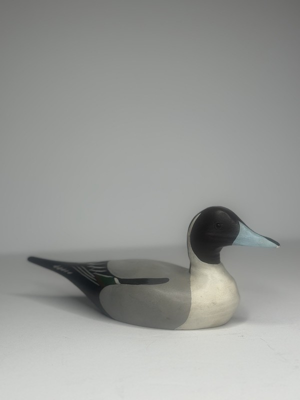 Wabash River Decoys Wood Duck Decoy Drake 10" Signed Branded Vintage Folk Art