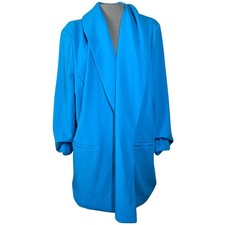 Blue Open Front Blazer Jacket Size XL