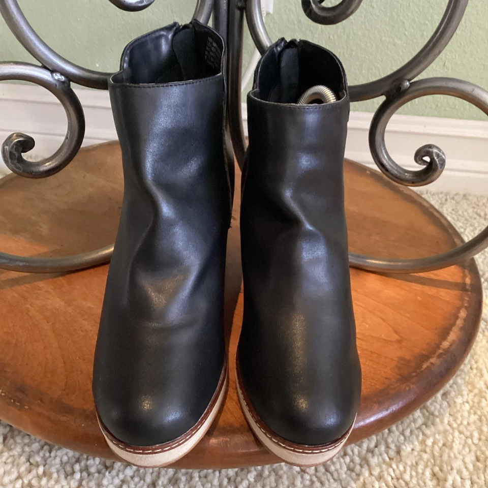 Botines de cuña Kensie Hatley negros talla 10 Fairy Goth Foto 3 de 4