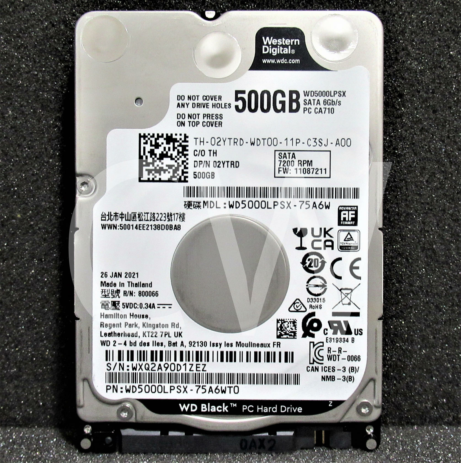 WD5000LPSX Western Digital 500GB 7.2K RPM 6Gb/s 2.5 WD5000LPSX Western Digital 500GB 7.2K RPM 6Gb/s 2.5