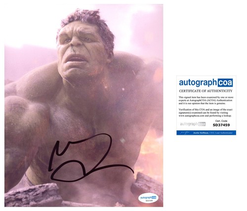 Mark Ruffalo ‘The Avengers’ Signed 'The Hulk' 8x10 Photo ACOA