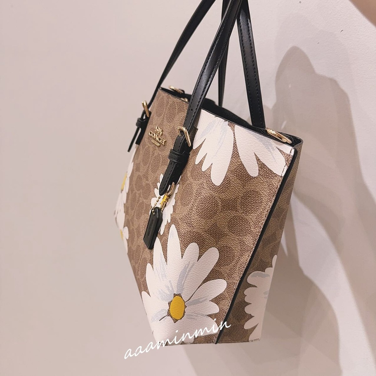 NWT Coach Mollie Tote Bag 25 In Signature Canvas With Floral