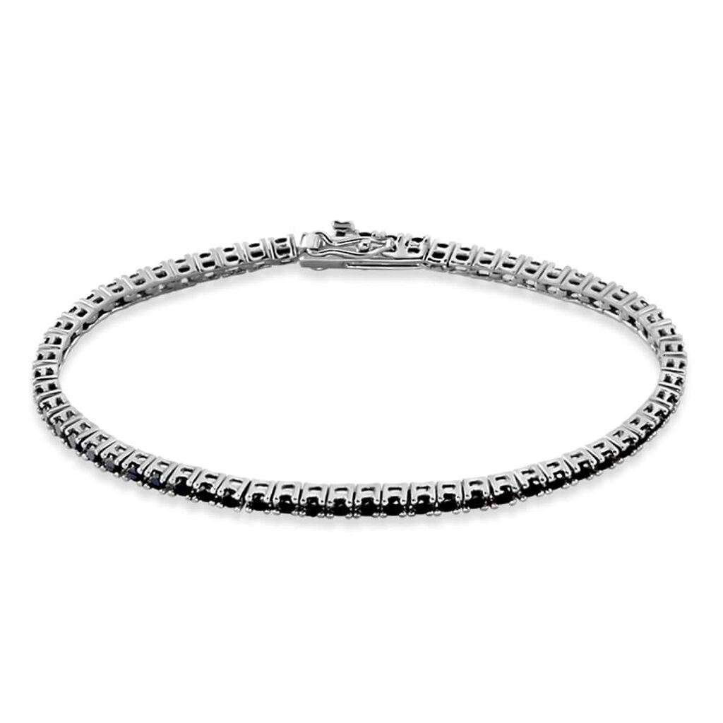 STROILI Womens Bracelet 1619156 Silver 925% Tennis Black 18cm