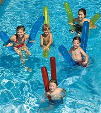 Swimline 9008 Doodles Inflatable Pool Float Noodles 72" 6pk Water Noodle Aerobic