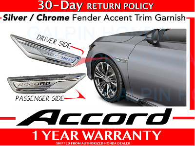 Genuine OEM Honda Accord Fender Silver Garnish Accent Trim 2018-22