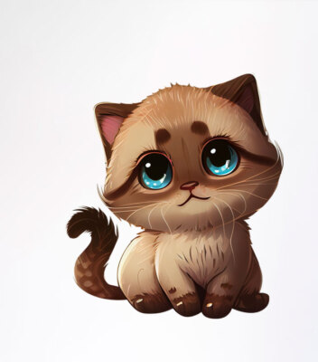 Niedliches Baby Kätzchen Katze Wandbild bunte Vinyl-Aufkleber Abziehbilder z224
