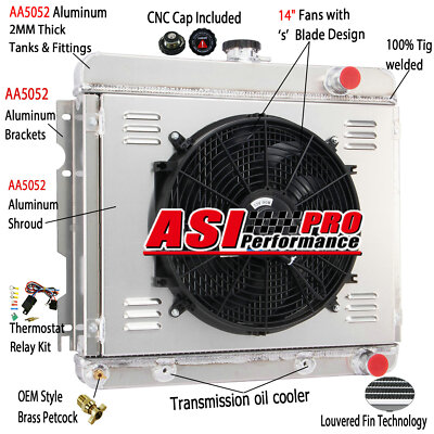 3 Row Radiator Shroud Fan Relay For 1968-1973 Dodge Dart Plymouth Duster CC527